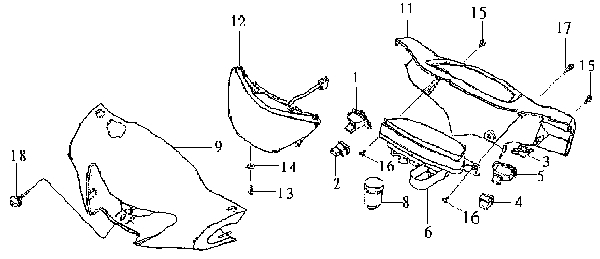 12.SPEEDOMETER - HEAD LIGHT - HANDLE COVER