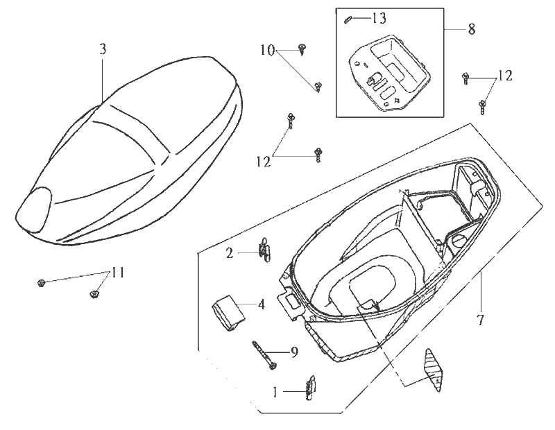 22.SEAT - LUGGAGE BOX