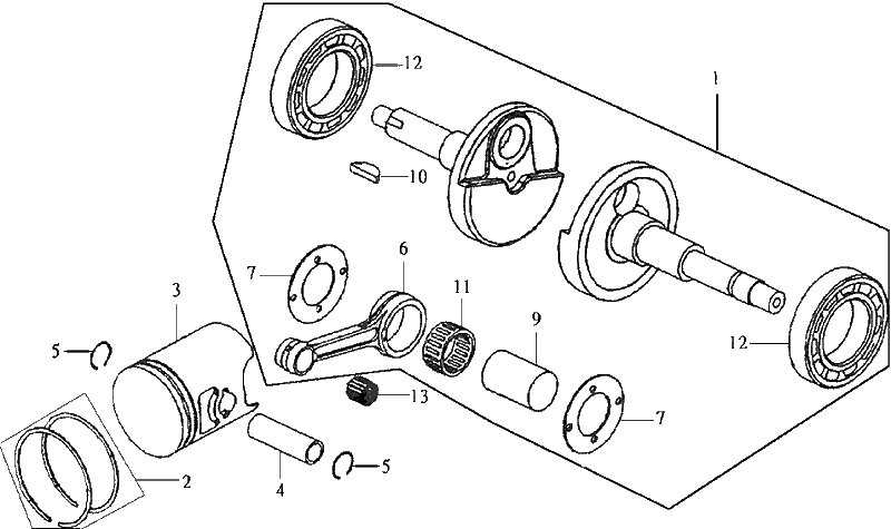 3.CRANKSHAFT - PISTON