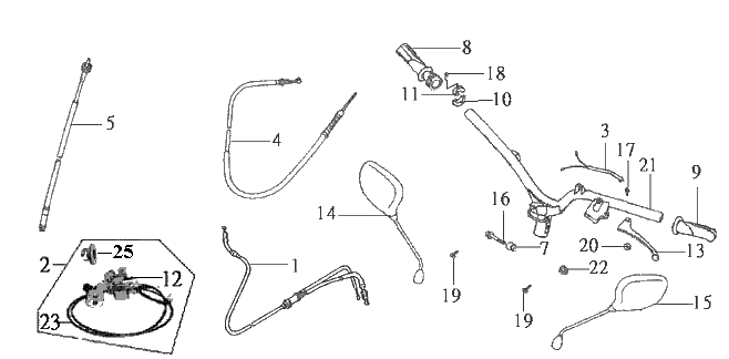 15.STEERING HANDLE - HANDLE COVER