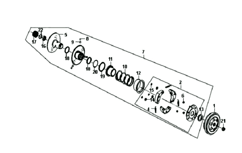 10.DRIVEN PULLEY ASSY