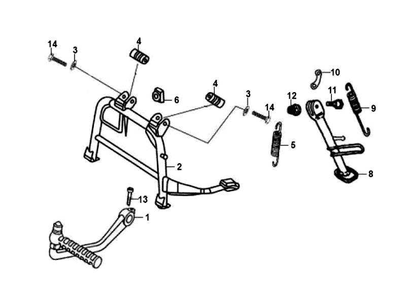 33.MAIN STAND KICK STARTER ARM