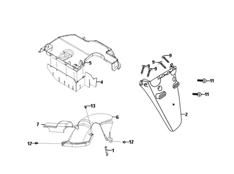 33.REAR FENDER REAR INNER FENDER