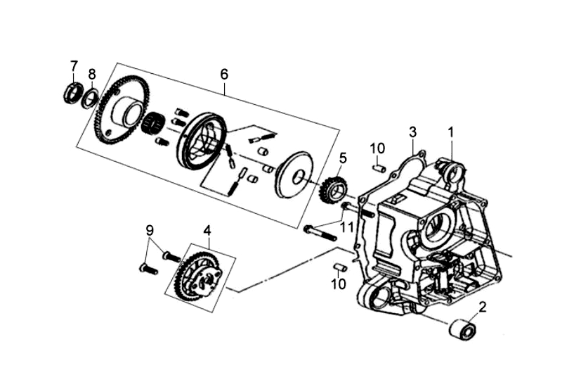 4.R. CRANK CASE-OIL PUMP ASSY