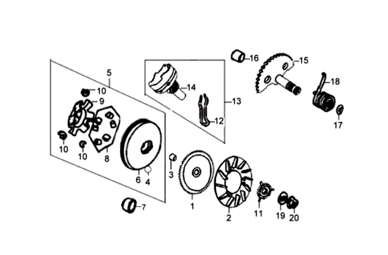 12.DRIVE FACE?KICK STARTER SPINDLE