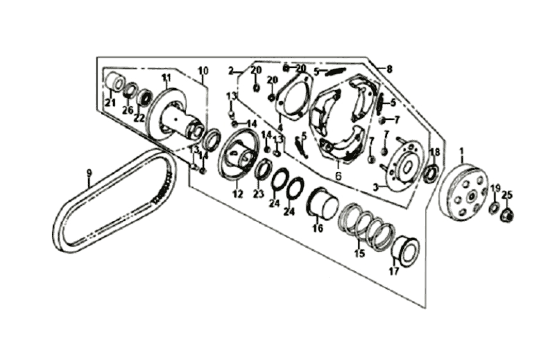 13.DRIVEN PULLEY 13.DRIVEN PULLEY