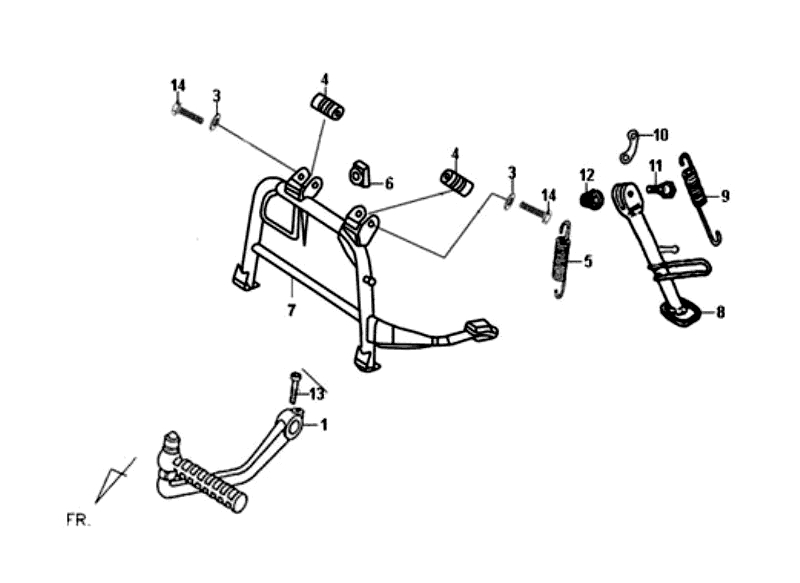 31.MAIN STAND KICK STARTER ARM