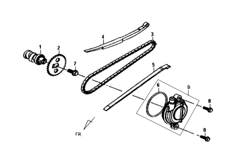 3.CAM SHAFT-CYL. HEAD L. SIDE COVER
