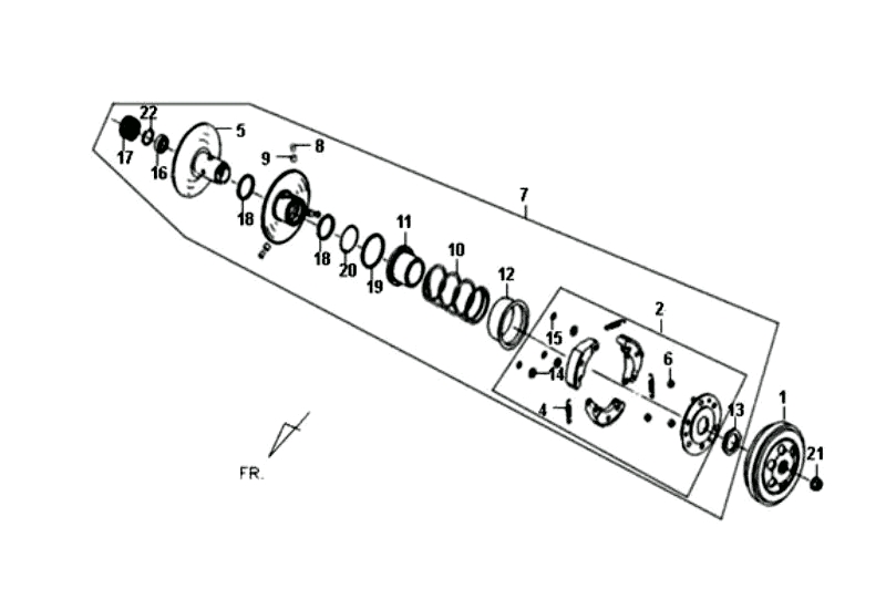 10.DRIVEN PULLEY ASSY