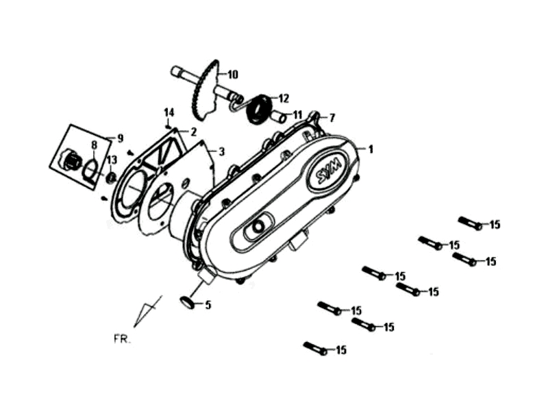 8.L. CRANK CASE COVER