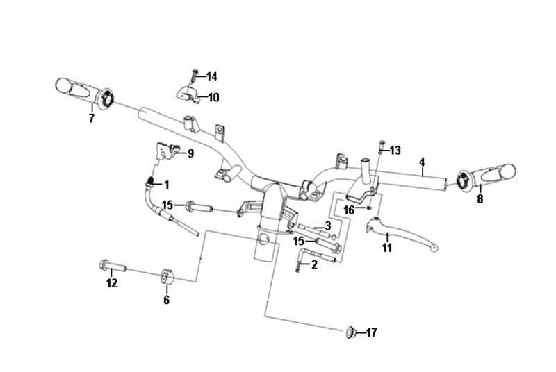 17.CABLE SWITCH HANDLE LEAVER