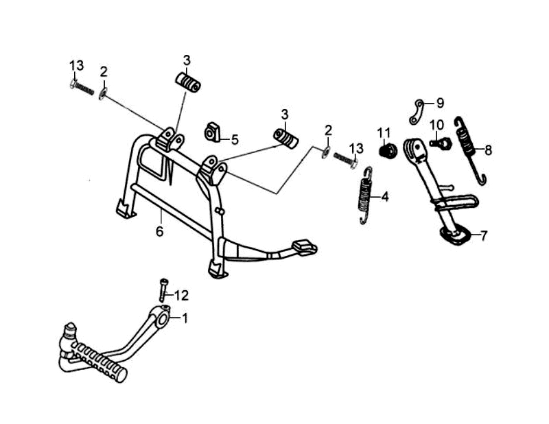 31.MAIN STAND KICK STARTER ARM