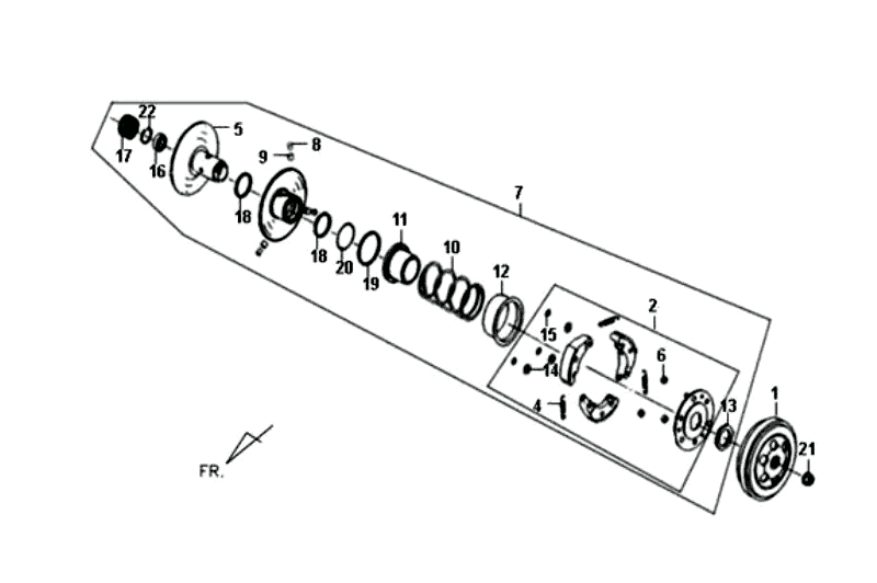 10.DRIVEN PULLEY ASSY