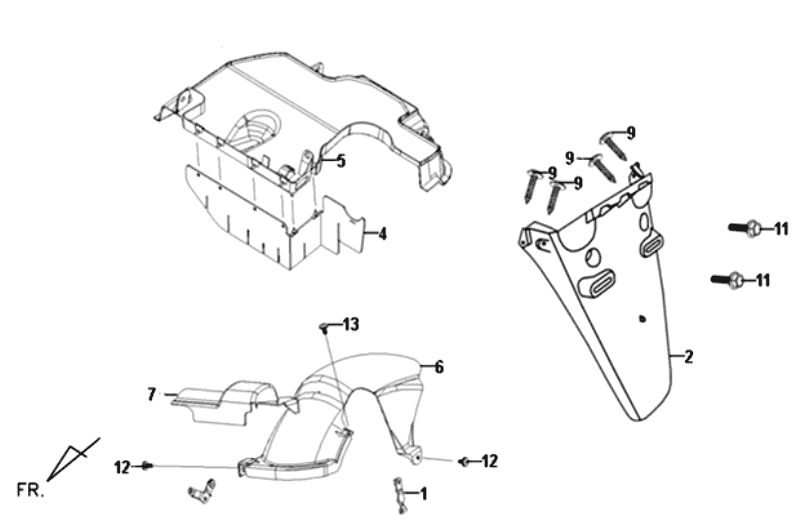 33.REAR FENDER REAR LNNER FENDER