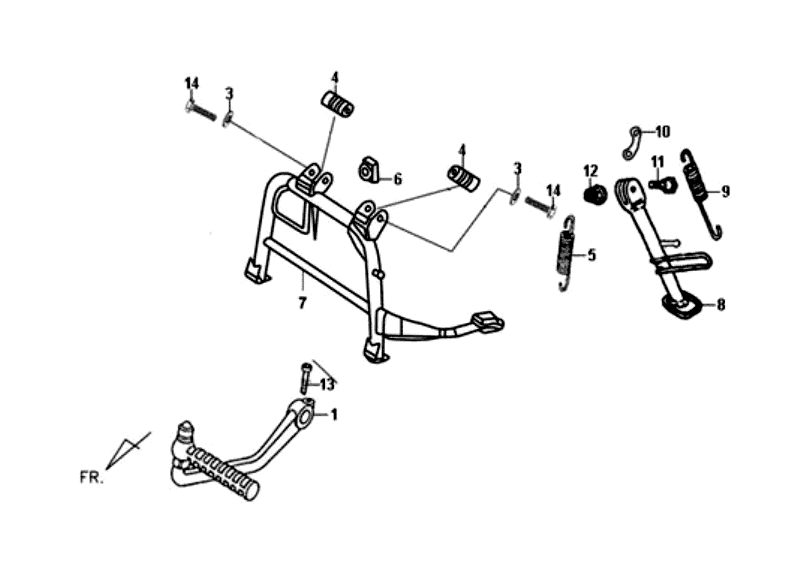 31.MAIN STAND KICK STARTER ARM