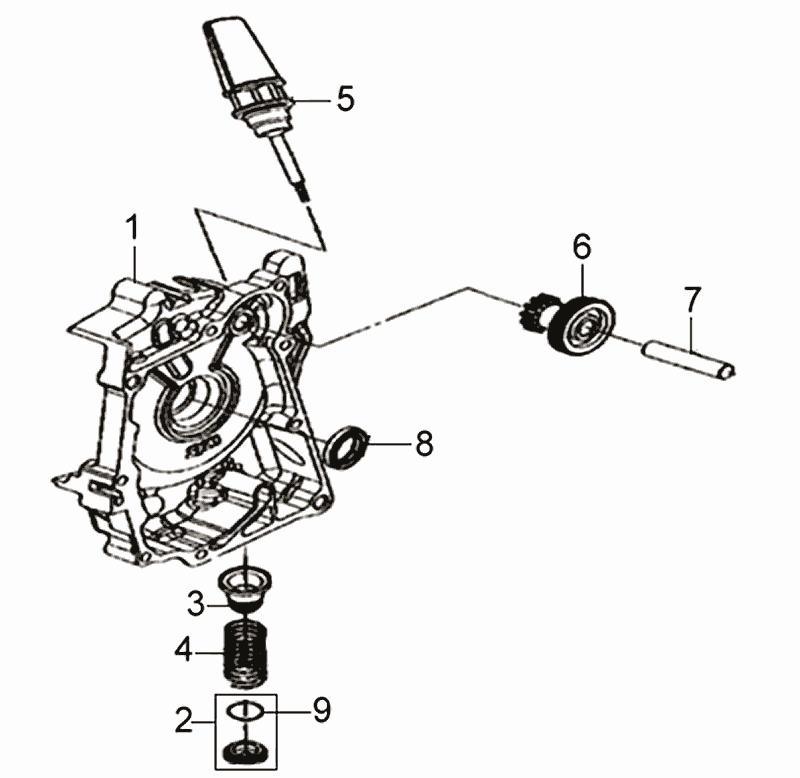 6.R. CRANK CASE COVER