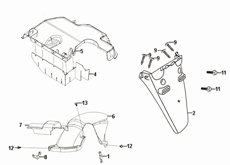 33.REAR FENDER REAR INNER FENDER