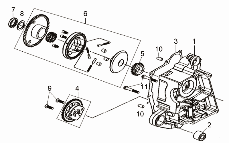 4.R. CRANK CASE - OIL PUMP ASSY