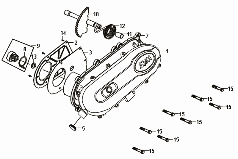 8.L. CRANK CASE COVER