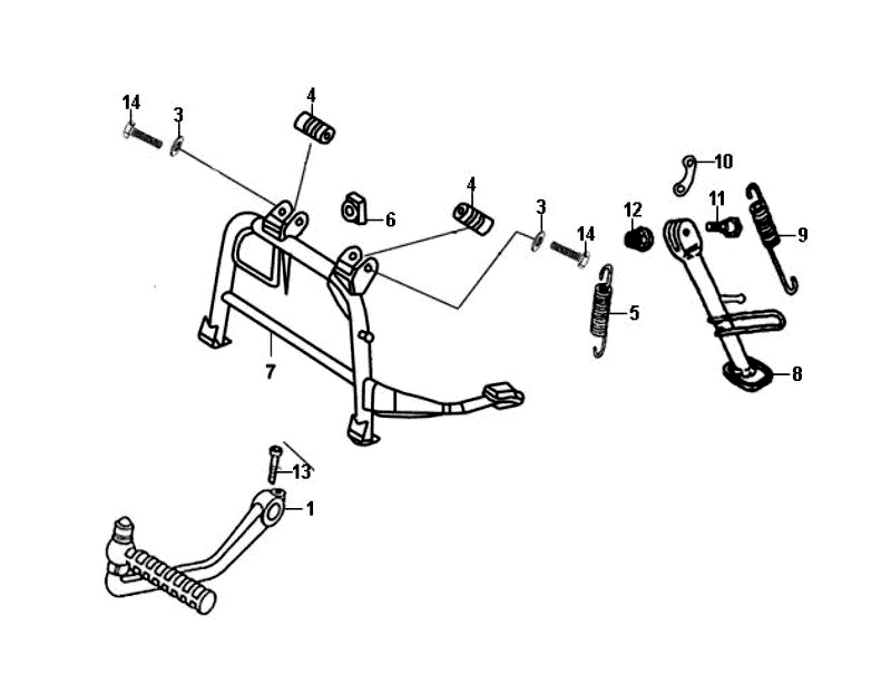 31.MAIN STAND KICK STARTER ARM