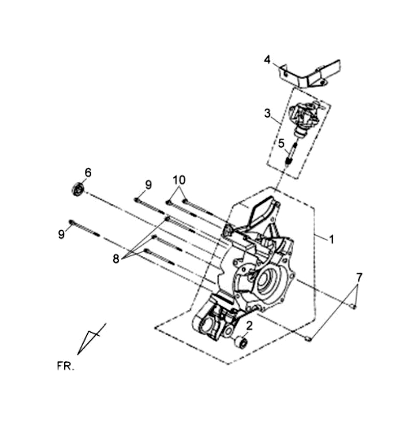 2.R CARNK CASE-OIL PUMP ASSY
