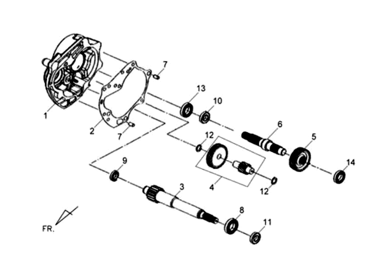 11.MISSION CASE-DRIVE SHAFT