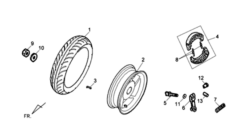 25.RR. WHEEL ASSY 25.RR. WHEEL ASSY
