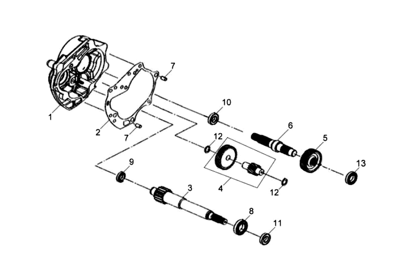 11.MISSION CASE-DRIVE SHAFT