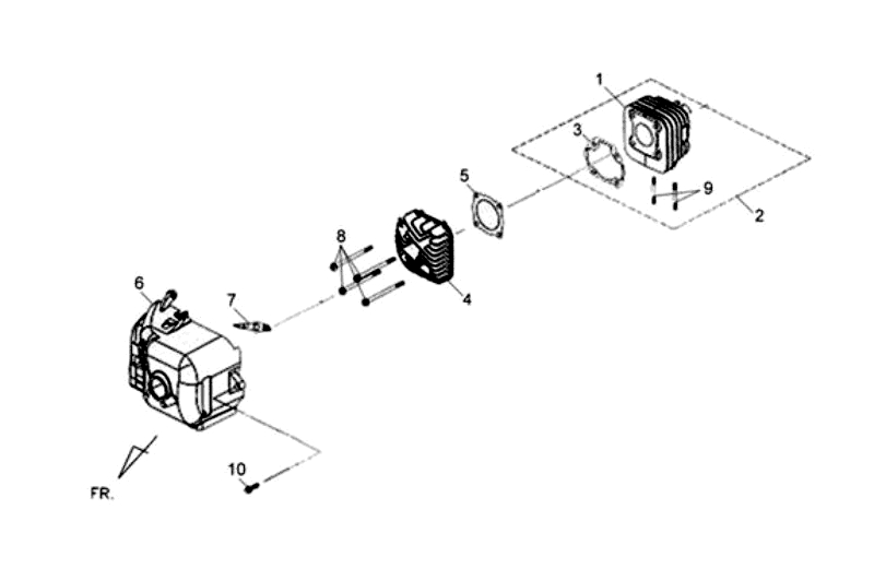 1.SHROUD ASSY . CYLINDER