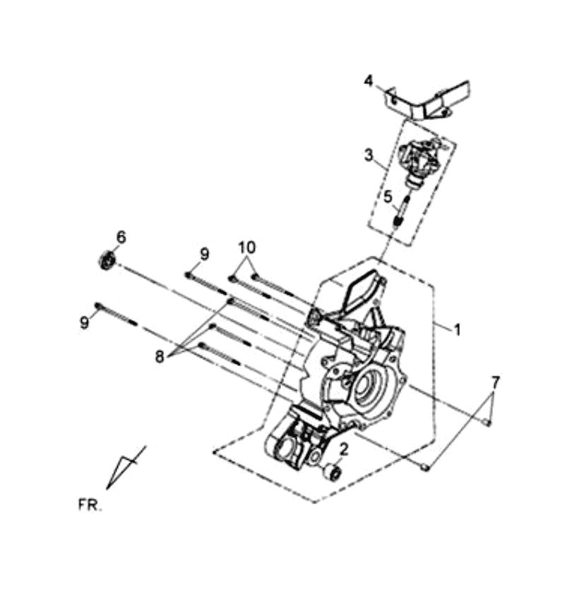 2.R CARNK CASE-OIL PUMP ASSY