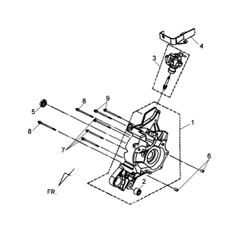 2.R CARNK CASE-OIL PUMP ASSY