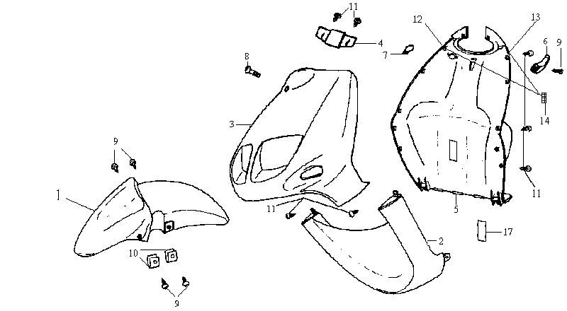 15.FRONT COVER - FRONT FENDER