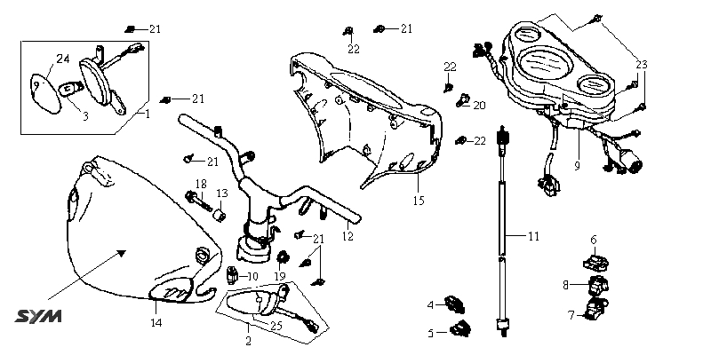 14.STEERING HANDLE - HANDLE COVER