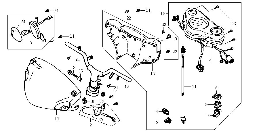 14.STEERING HANDLE - HANDLE COVER