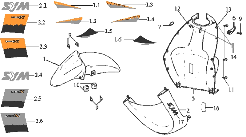 15.FRONT COVER - FRONT FENDER