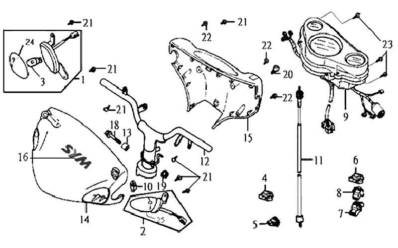 14.STEERING HANDLE - HANDLE COVER