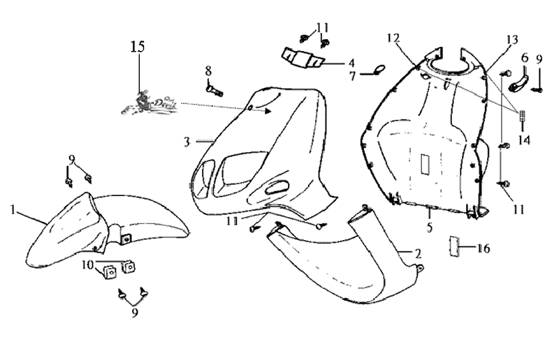 15.FRONT COVER - FRONT FENDER