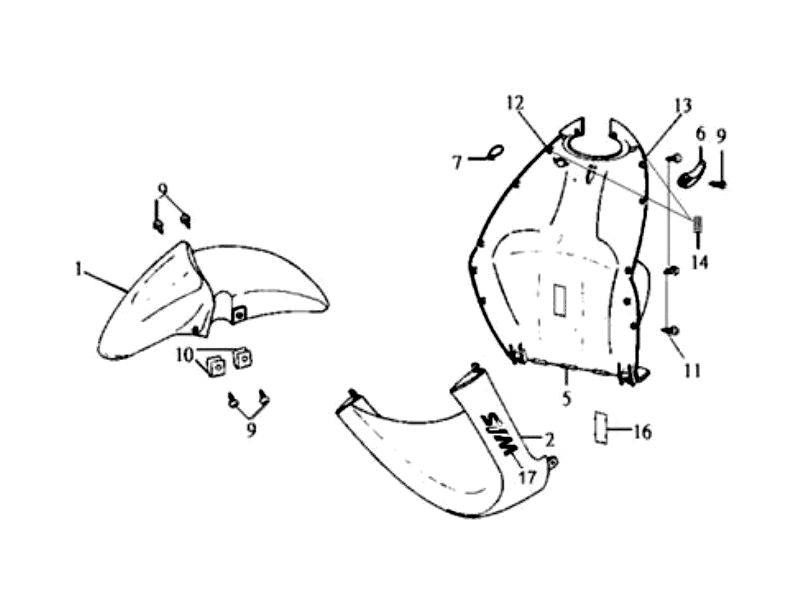 15.FRONT COVER , FRONT FENDER