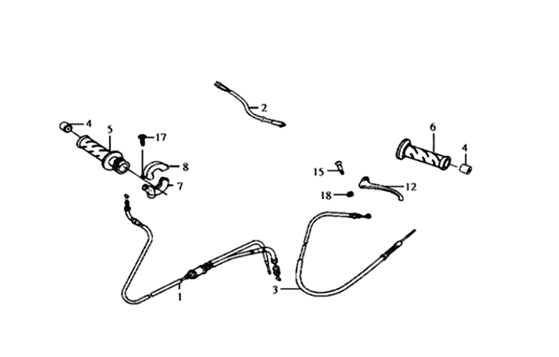 13.HANDLE LEVER. SWITCH . CABLE