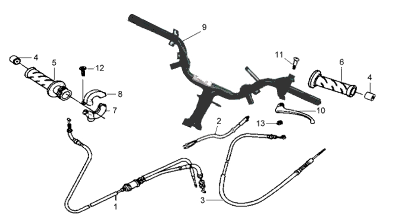 13.HANDLE LEVER - SWITCH - CABLE