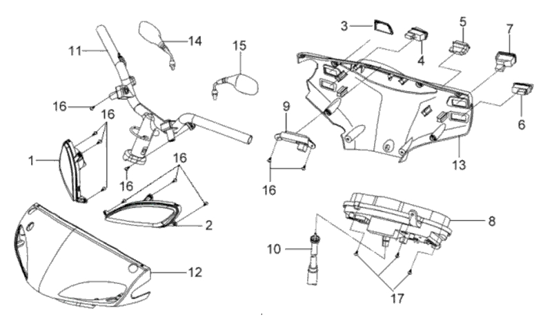 14.STEERING HANDLE - HANDLE COVER