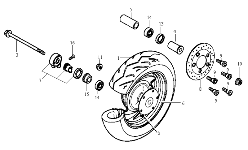 17.FRONT WHEEL