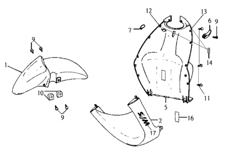 15.FRONT COVER - FRONT FENDER