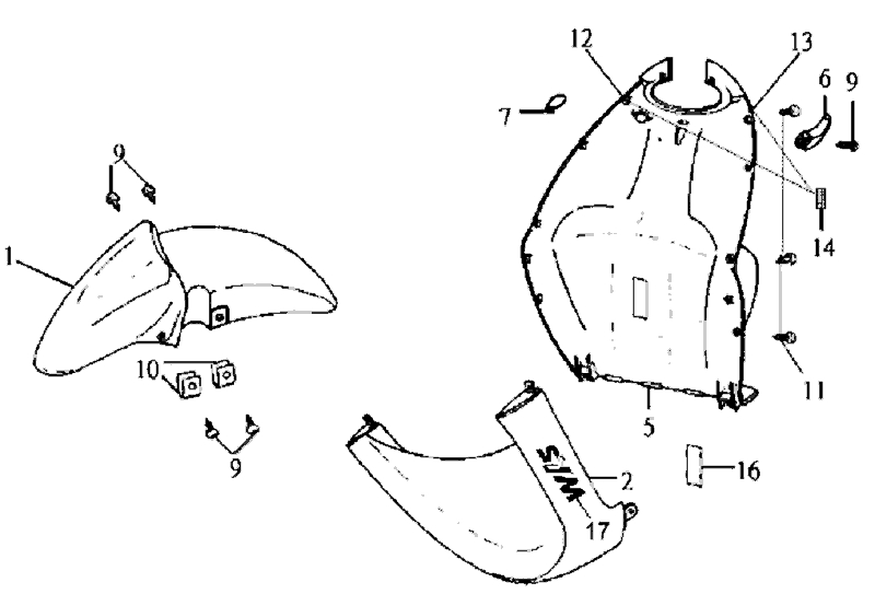 15.FRONT COVER - FRONT FENDER