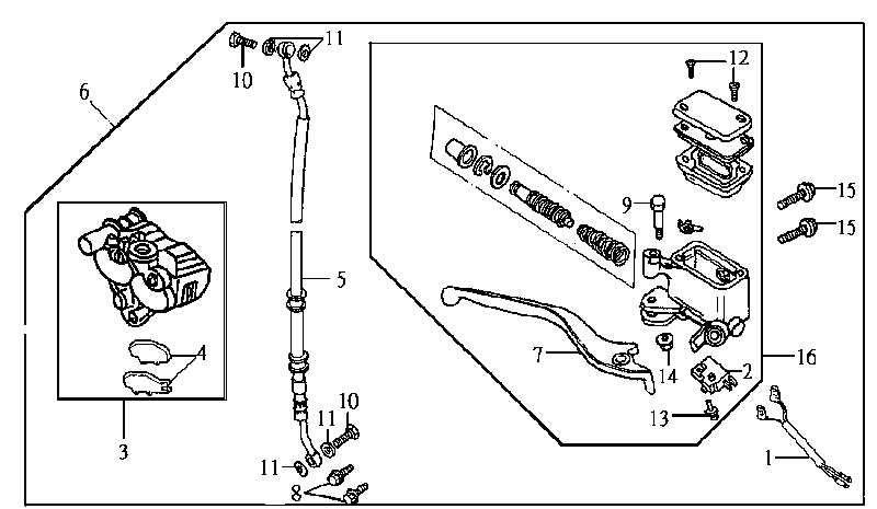 21.FRONT BRAKE - MASTER CYLINDER