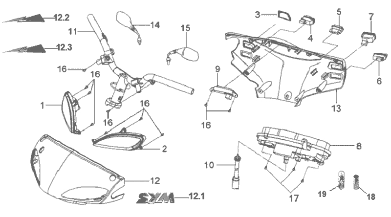 14.STEERING HANDLE - HANDLE COVER