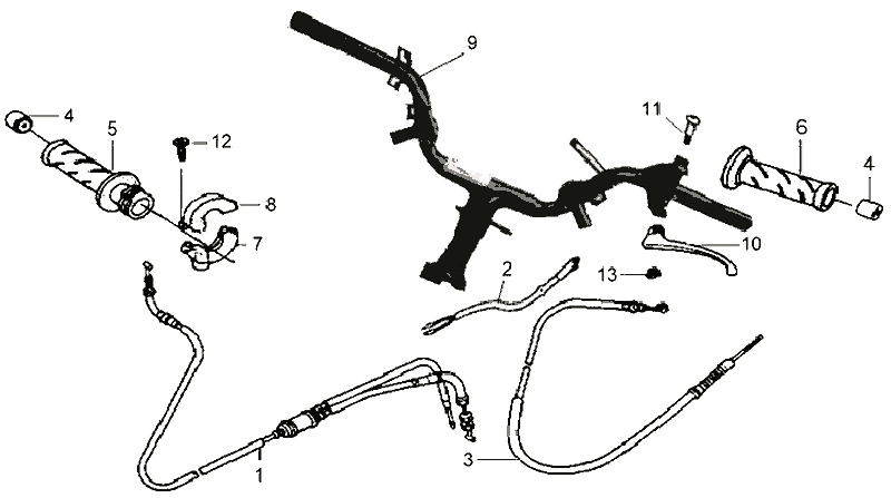 13.HANDLE LEVER - SWITCH - CABLE