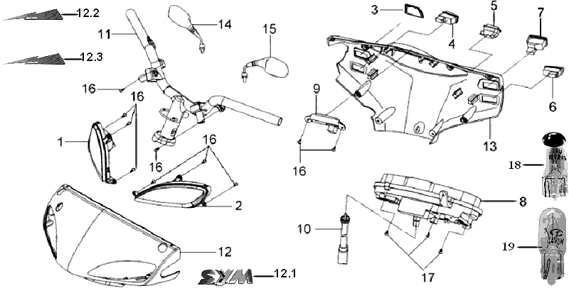 14.STEERING HANDLE - HANDLE COVER