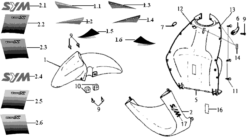 15.FRONT COVER - FRONT FENDER