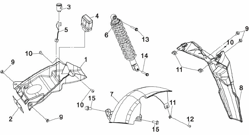 25.RR. CUSHION ASSY, RR. MUDGUARD